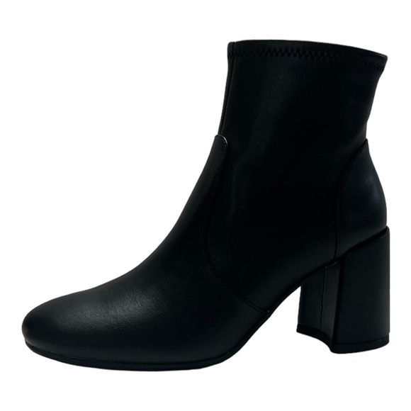 MADDEN NYC Women's Side 9 Bootie Zip black Ankle Heel Boots Comfort Form NEW - Picture 4 of 10